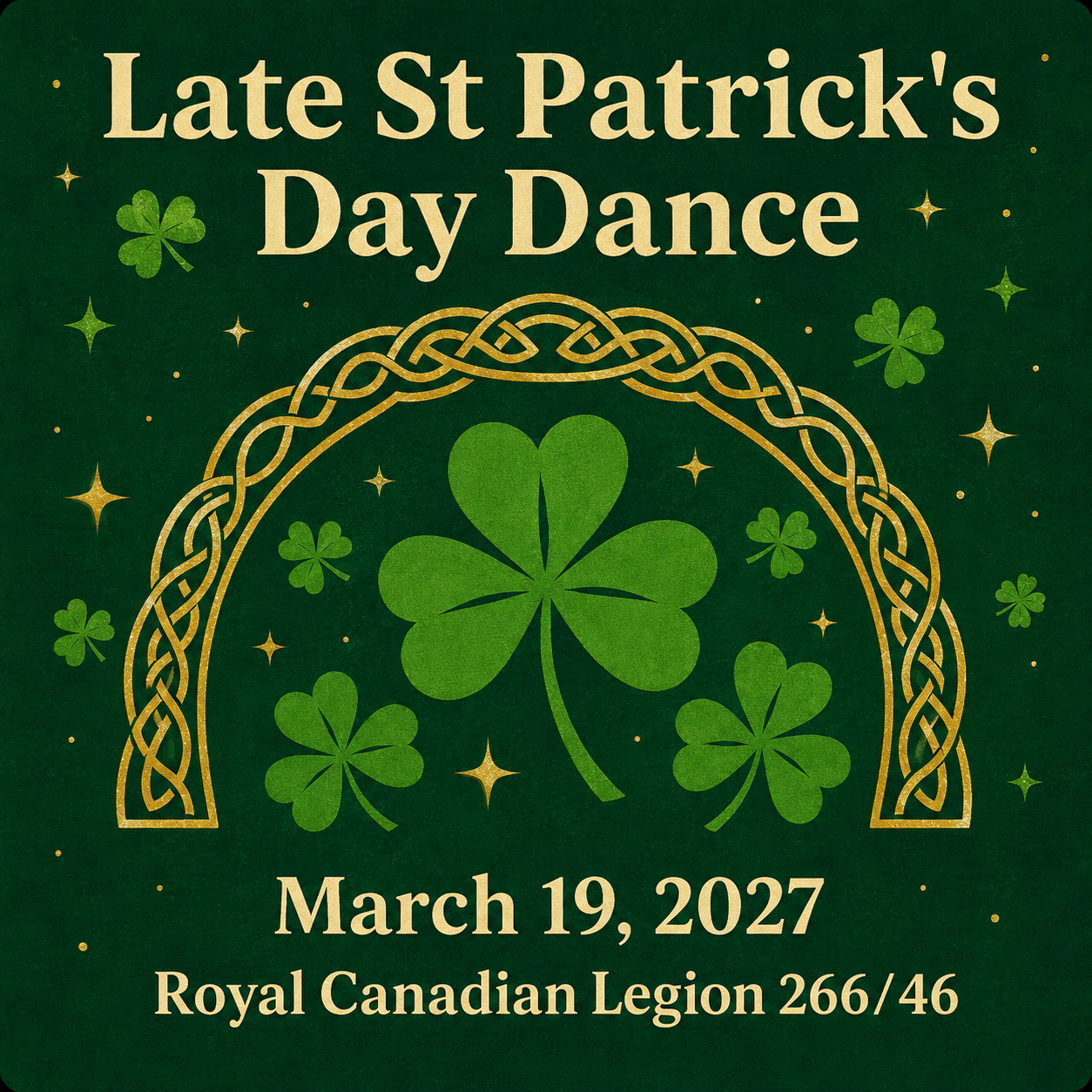 St. Patrick’s Day Irish set dance event poster