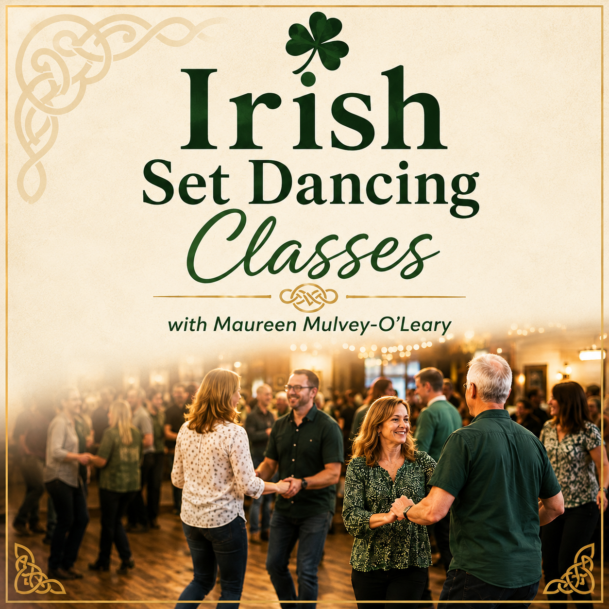 Irish set dancing class poster for Whitby